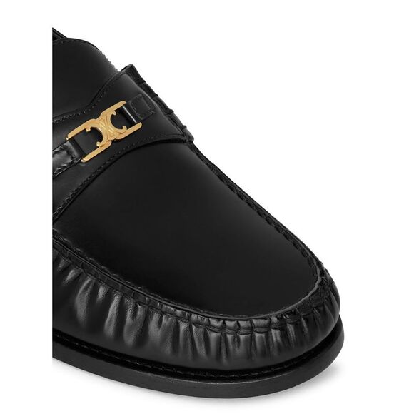 Celine Men Triomphe Celine Luco Loafers In Polished Bulls Leather - Picture 4 of 4